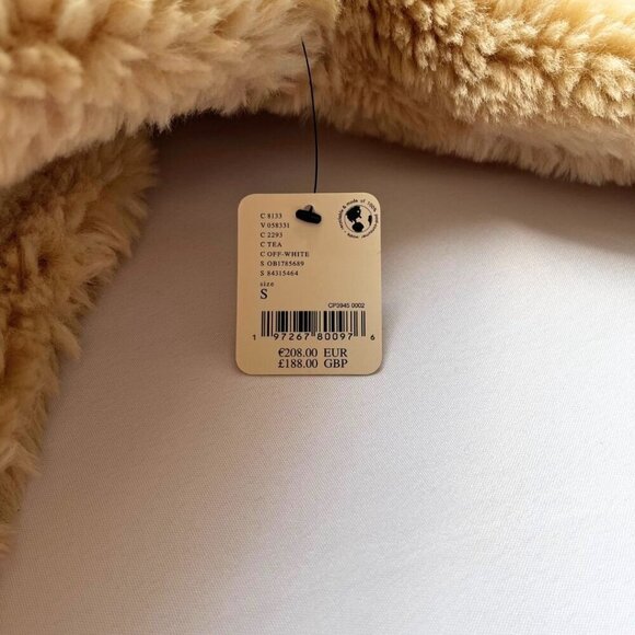 NWT FREE PEOPLE PRETTY PERFECT FAUX FUR COAT IN CREAM TEA - S - Picture 15 of 16